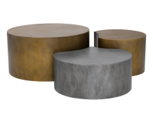 Sunpan 108210 - Neo Coffee Tables (Set Of 3) - Antique Brass